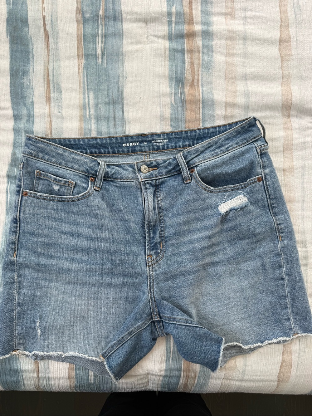 Old Navy Faded Blue Denim Cutoff Shorts